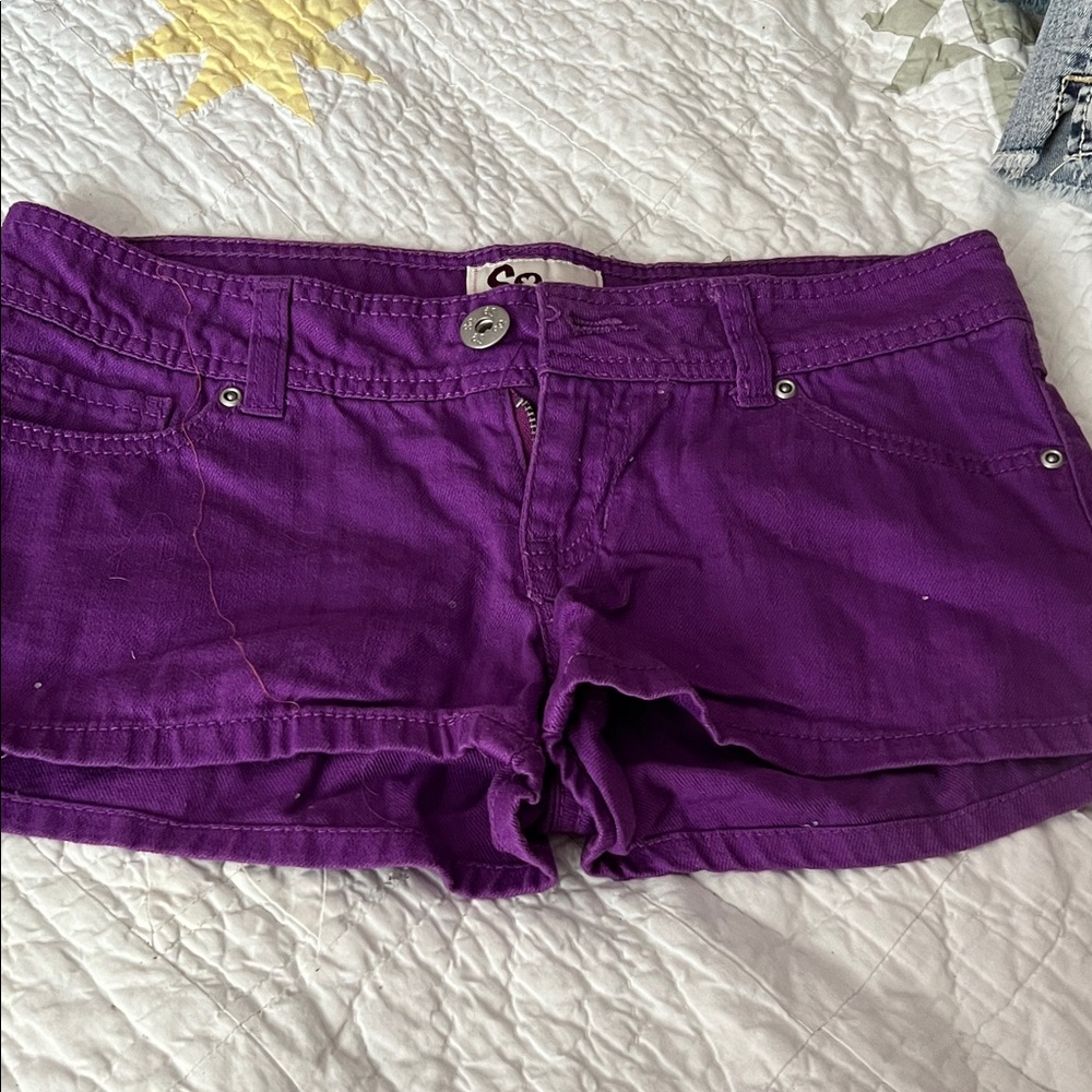 SO Women's Vibrant Purple Jean Shorts